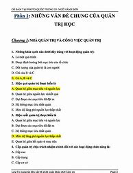 Câu Hỏi Tự Luận Quản Trị Học Chương 3